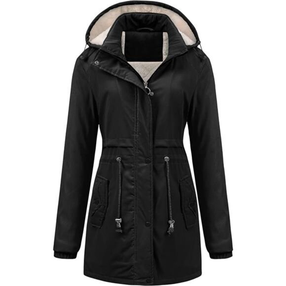 Women's Mid-Length Parka – Winter Outerwear Jacket, - Picture 1 of 8
